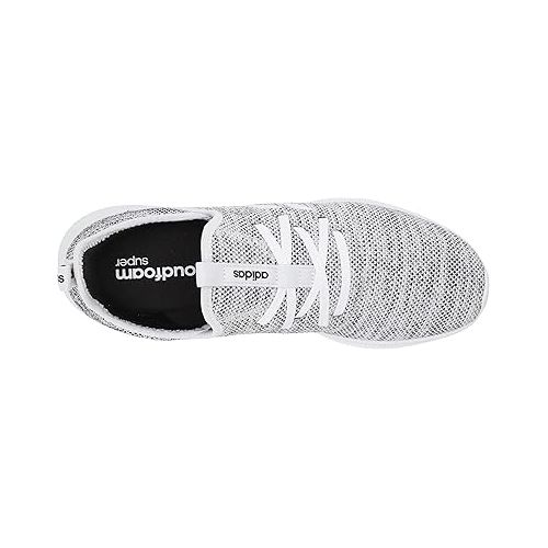 아디다스 adidas Women's Cloud foam Pure Running Shoe, white/white/black, 6 Medium US