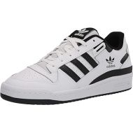 adidas Men's Forum Low Sneaker, White/White/Black, 10.5