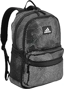 adidas Unisex Hermosa II Mesh Backpack, Black/White, One Size