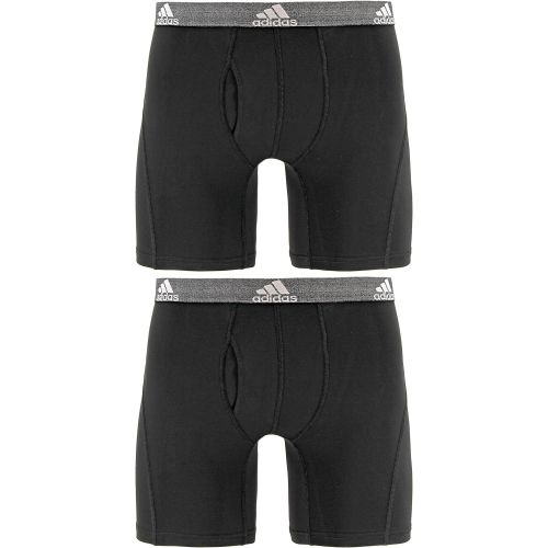 아디다스 adidas Mens Relaxed Performance Climalite Boxer Brief Underwear (2 Pack)