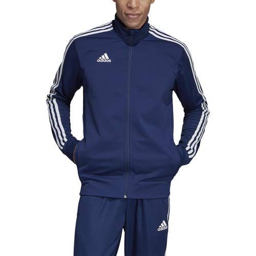 아디다스 Adidas adidas Mens Tiro 19 Training Jackets (S, Dark Blue/Bold Blue/White)