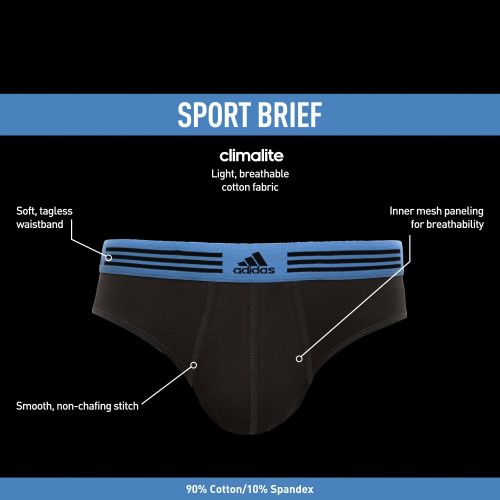 아디다스 Adidas adidas Mens Athletic Stretch Brief (3-Pack)
