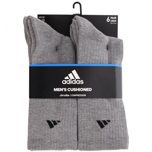 아디다스 Adidas adidas Mens Athletic Cushioned Crew Socks (6-Pack)