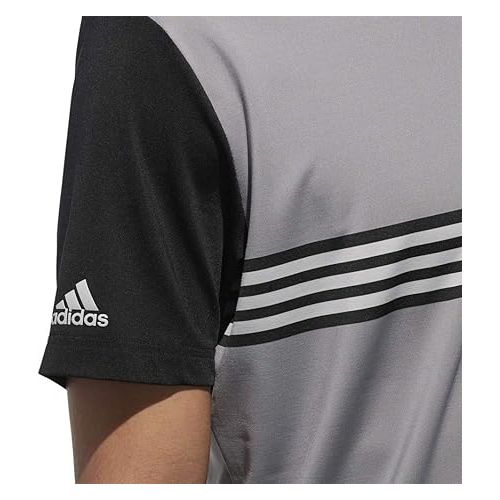 아디다스 adidas Men's Ultimate Engineered 3 Stripe Polo