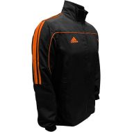 adidas Combat Sports 3-Stripes 100% Polyester Long Sleeve Light Track Jacket - Black Neon Orange - Large