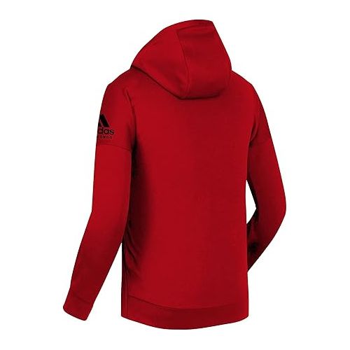 아디다스 adidas Taekwondo Full Zipped Hooded Fleece Lined Sweatshirt Jacket