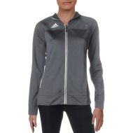 adidas Women's Climalite Utility Jacket,Onix-White Small