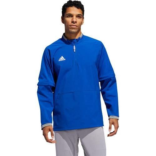 아디다스 adidas Mens Fielders Choice 2.0 Long Sleeve Baseball Convertible Jacket Royal L