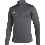 adidas Under The Lights Long Sleeve Knit Quarter Zip - Mens Training M Grey/White