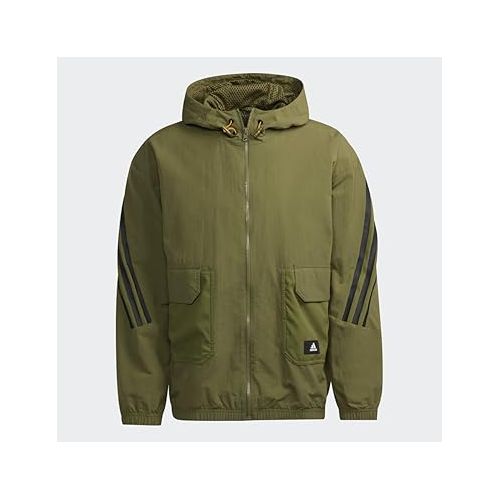 아디다스 Adidas Men's Future Icons Woven Jacket, Focus Olive