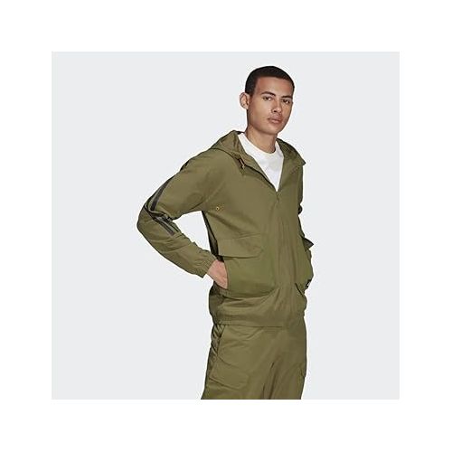 아디다스 Adidas Men's Future Icons Woven Jacket, Focus Olive