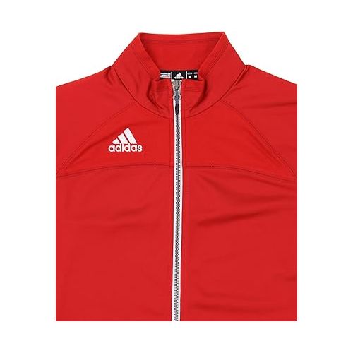 아디다스 adidas Women's Climalite Utility Jacket,Red/White Large