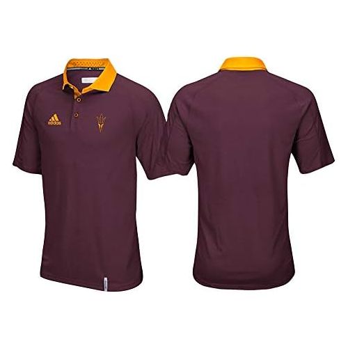 아디다스 adidas Arizona State Sun Devils NCAA Mens Sideline Climachill Performance Maroon Polo Shirt