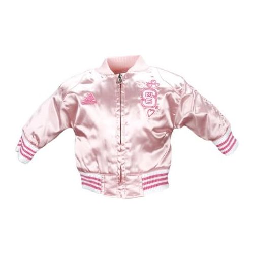 아디다스 adidas NCAA Girls Infants (0M-24M) and Toddlers (2T-4T) Pink Satin Cheer Jacket, Team Options
