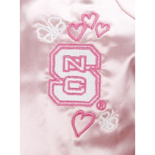 아디다스 adidas NCAA Girls Infants (0M-24M) and Toddlers (2T-4T) Pink Satin Cheer Jacket, Team Options