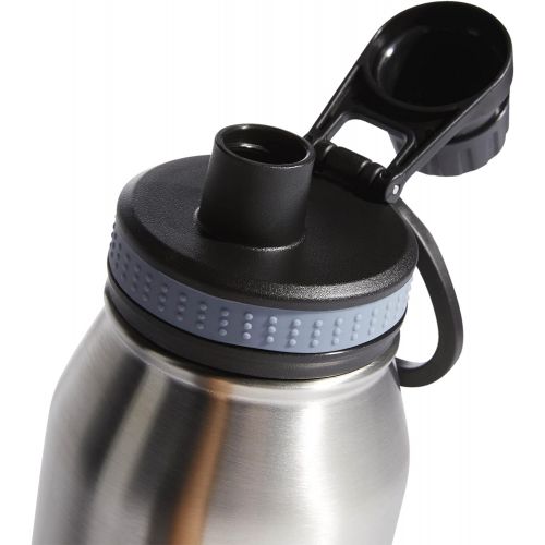 아디다스 adidas 1 Liter (32 oz) Metal Water Bottle, Hot/Cold Double-Walled Insulated 18/8 Stainless Steel