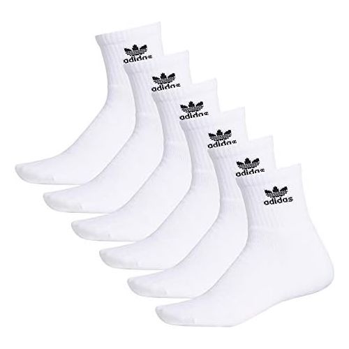 아디다스 adidas Mens Trefoil Quarter Sock (6-Pair)