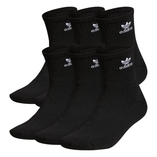 아디다스 adidas Mens Trefoil Quarter Sock (6-Pair)