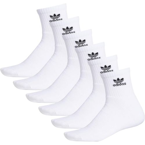 아디다스 adidas Mens Trefoil Quarter Sock (6-Pair)