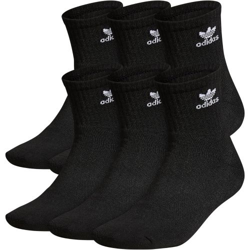 아디다스 adidas Mens Trefoil Quarter Sock (6-Pair)