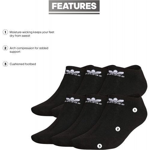 아디다스 adidas Socks Mens Originals Cushioned 6-Pack No Show Socks