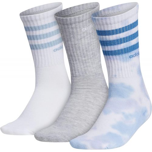 아디다스 adidas Womens 3-Stripe Crew Socks (3-Pair)