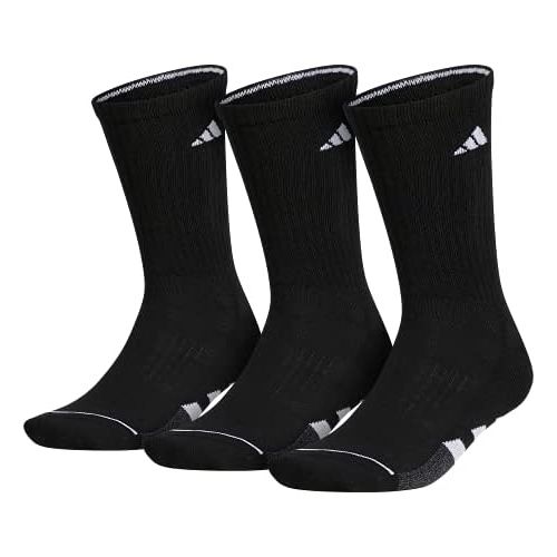 아디다스 adidas mens Cushioned Crew Socks (3-pair)