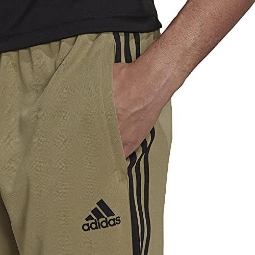 아디다스 adidas Mens Aeroready Sereno Slim Tapered-Cut 3-Stripes Pants