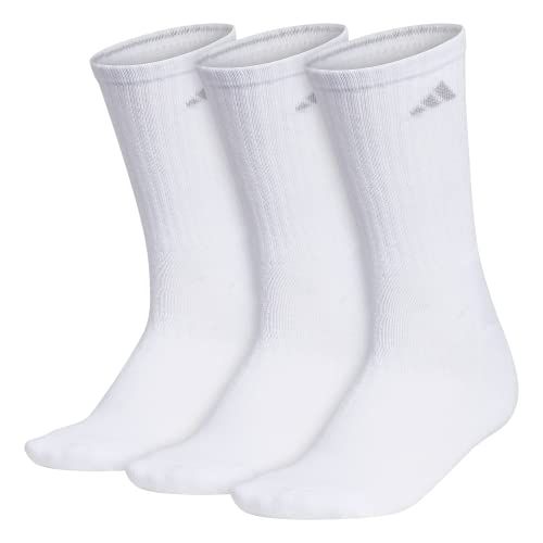 아디다스 adidas womens Cushioned Crew Socks (3-pair)