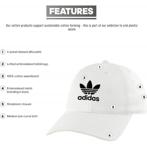 아디다스 adidas Originals Mens Relaxed Fit Strapback Hat