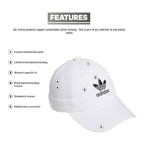 아디다스 adidas Originals Womens Relaxed Fit Adjustable Strapback Cap