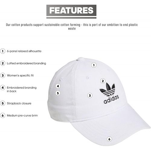 아디다스 adidas Originals Womens Relaxed Fit Adjustable Strapback Cap