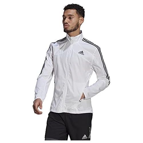 아디다스 adidas Mens Marathon Jacket 3-Stripes