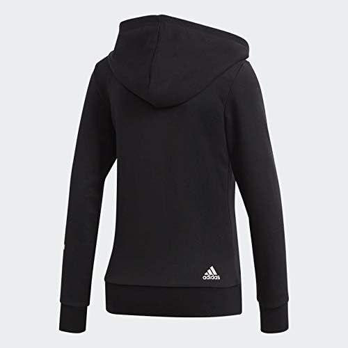 아디다스 adidas Womens Essentials Linear Full Zip Fleece Hoodie