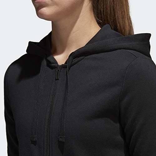 아디다스 adidas Womens Essentials Linear Full Zip Fleece Hoodie