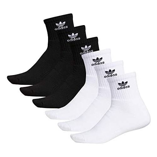 아디다스 adidas Mens Trefoil Quarter Sock (6-Pair)