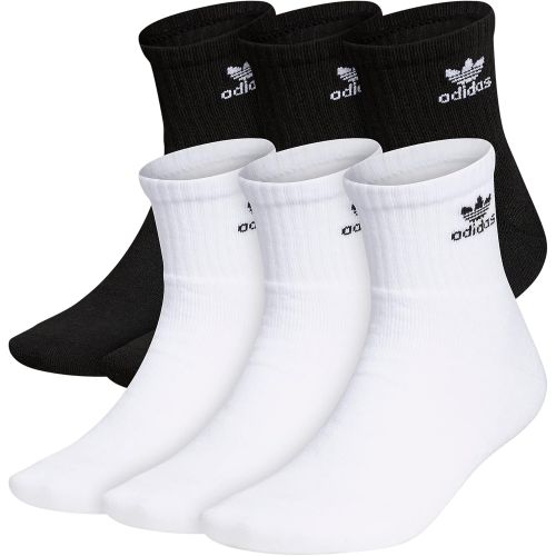 아디다스 adidas Mens Trefoil Quarter Sock (6-Pair)