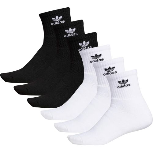 아디다스 adidas Mens Trefoil Quarter Sock (6-Pair)