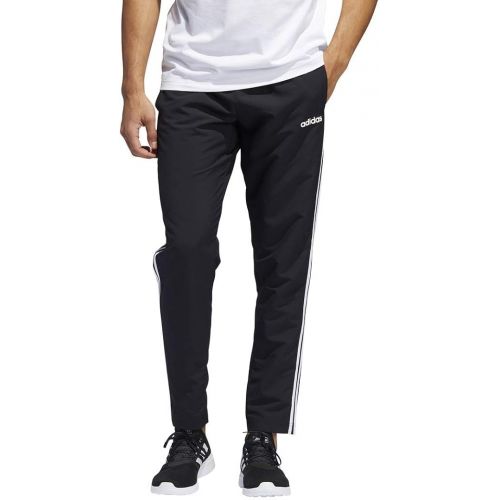 아디다스 adidas Mens Athletics Essential Tricot 3-Stripe Pants, Black, X-Small