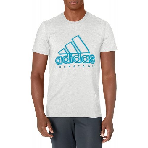 아디다스 adidas Mens Wanted Logo Graphic Tee