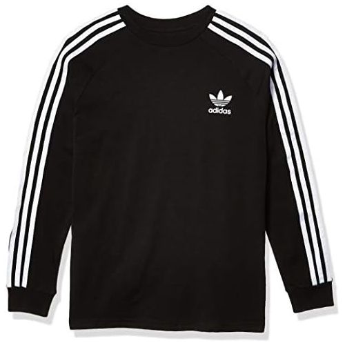 아디다스 adidas Originals Kids 3-Stripes Long Sleeve Tee