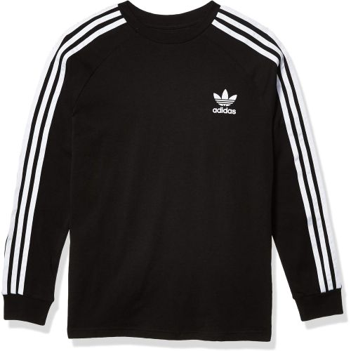 아디다스 adidas Originals Kids 3-Stripes Long Sleeve Tee