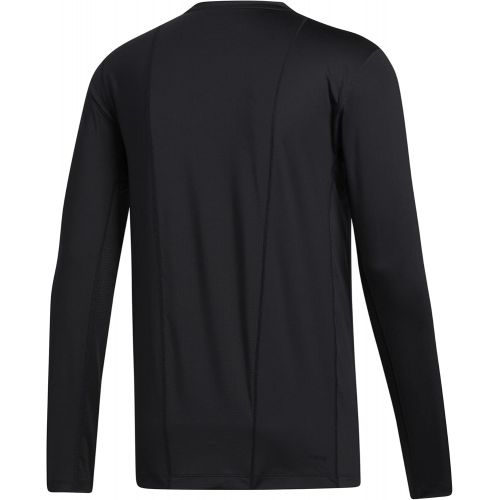 아디다스 adidas Mens Techfit 3-Stripes Fitted Long Sleeve Top