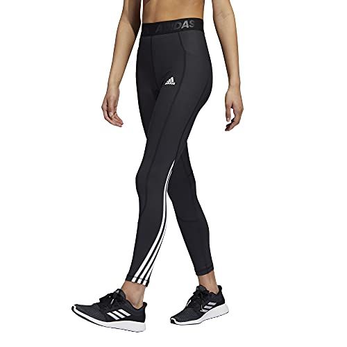 아디다스 adidas Womens Techfit 3-Stripes Long Gym Leggings