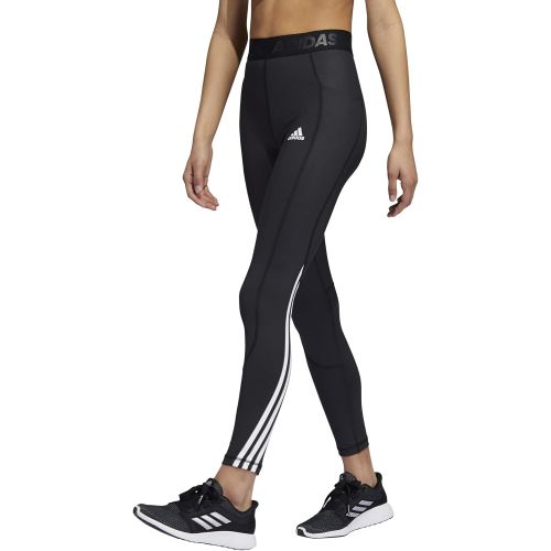 아디다스 adidas Womens Techfit 3-Stripes Long Gym Leggings