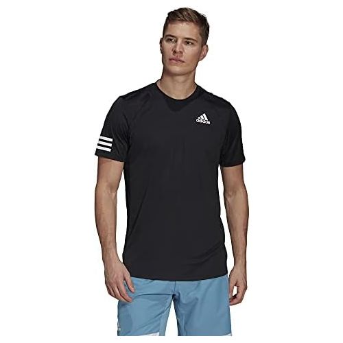 아디다스 adidas Mens Club Tennis 3-Stripes Tee