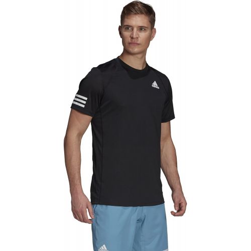 아디다스 adidas Mens Club Tennis 3-Stripes Tee