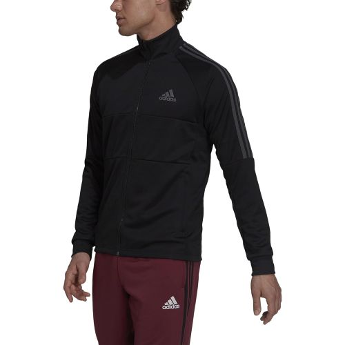 아디다스 adidas Mens Aeroready Sereno Cut 3-Stripes Slim Track Top