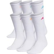 adidas Womens Athletic Cushioned Crew Socks With Arch Compression (6-Pair)