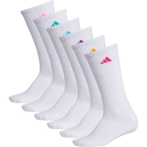 아디다스 adidas Womens Athletic Cushioned Crew Socks With Arch Compression (6-Pair)